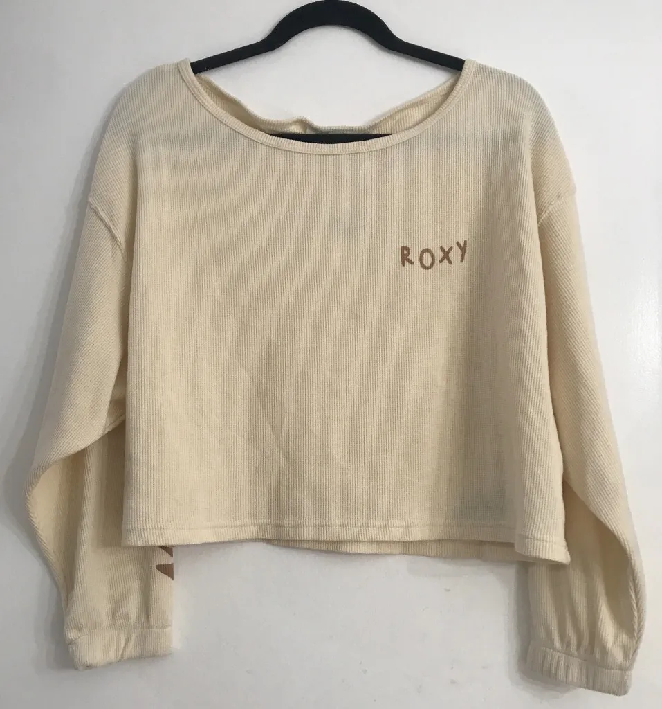 Roxy  Women's Sandy Road Long Sleeve in Parchment size L NWT - Image 4