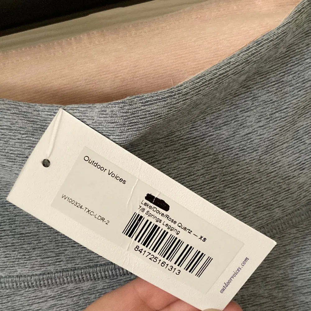 NEW Outdoor Voices 7/8 Springs Leggings Pants Lake Dove Rose Quartz Size XS NWT - Image 4