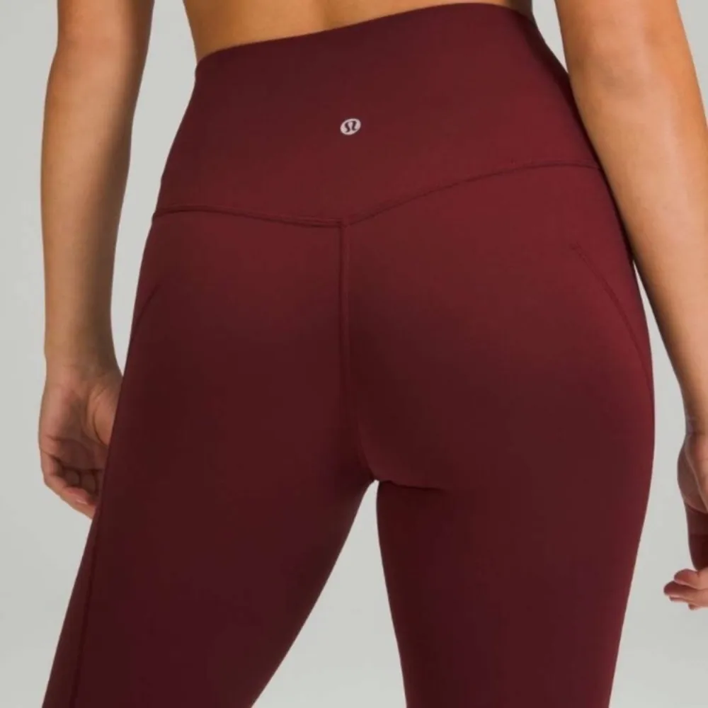 Lululemon  Align Scalloped High Rise Pant 25” Red Merlot Size 2 - Image 3