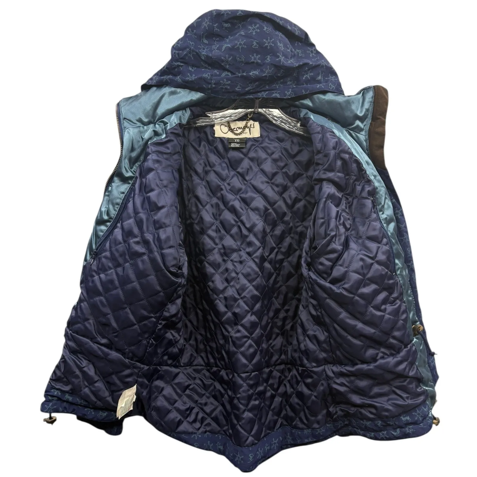 Vintage Obermeyer Women's Hooded Navy Jacket Retro Skiwear Outdoor Sporty 10 - Image 3