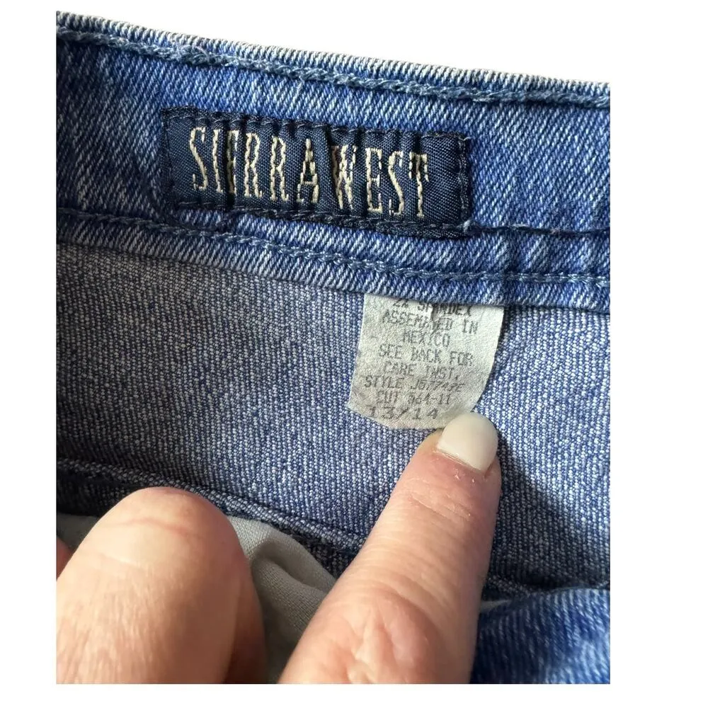 Vintage 1980's Sierra West Blue High Waisted Jeans size 13 - Image 11