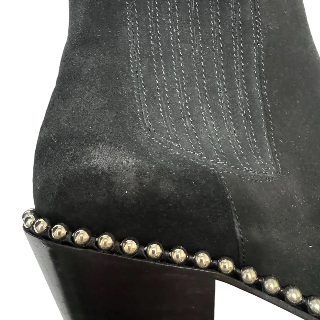 Zadig & Voltaire Black Booties with Silver Detailing - Image 8