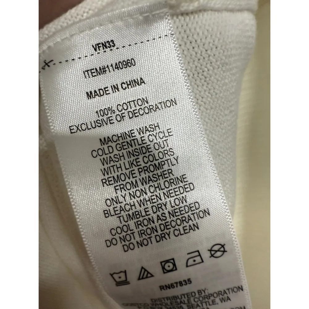 Nautica Ship Wheel Long Sleeve White Sweater Size Medium NWT Women's 100% Cotton - Image 3