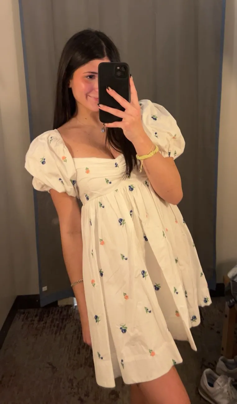 White Floral Dress - Image 2