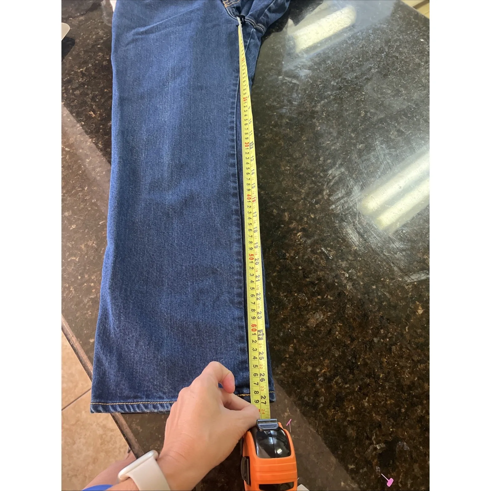 Vintage‎ Brittainia Women's Jeans Mom Jeans Dark Wash Hi Rise No Back Pockets Blue Size 24 - Image 6