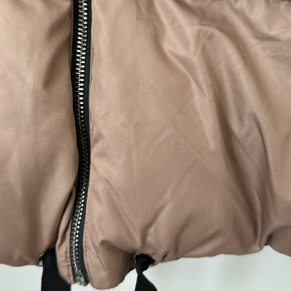 All Saints Allie Reversible Puffer in Black & Peach Size: XS - Image 10