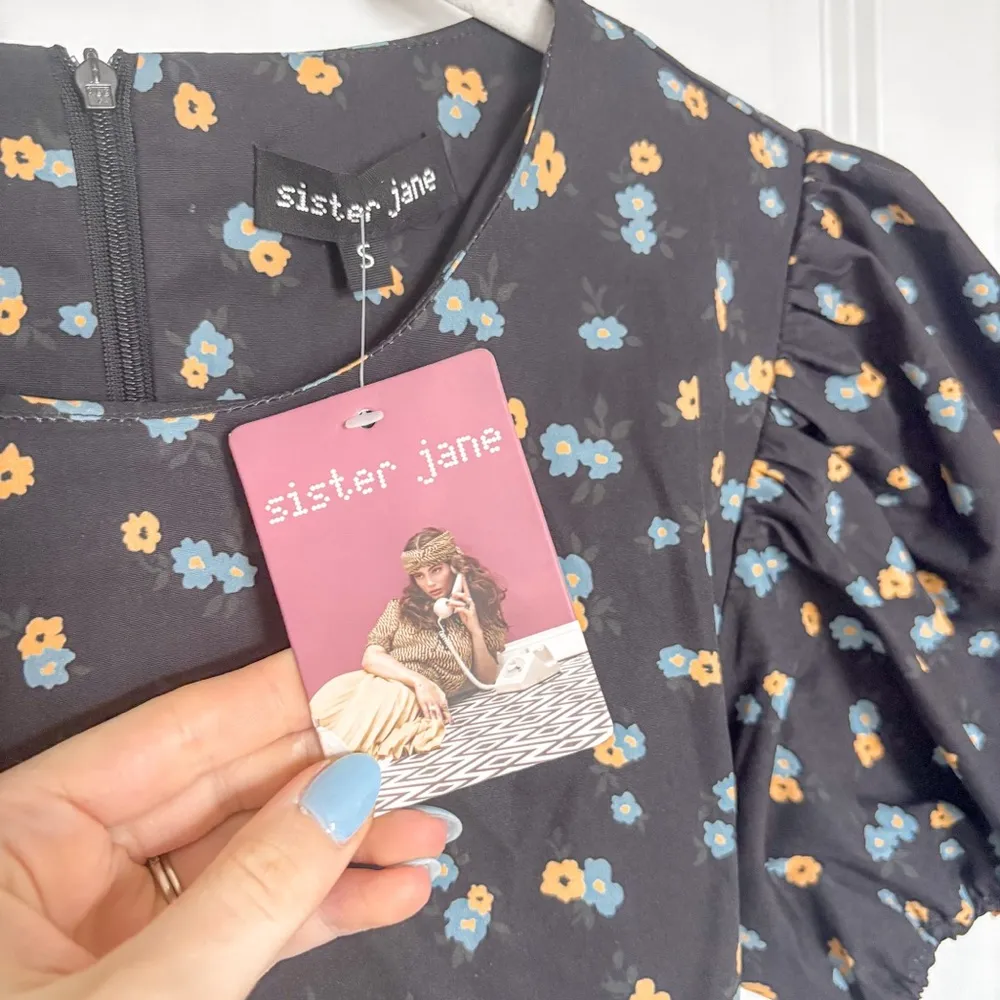 NEW Sister Jane Class Dance Midi Dress Floral Black - Image 6