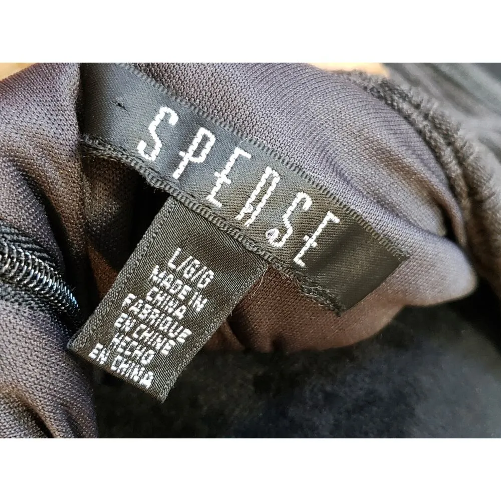 Spencer Knitwear Dress Womens Large Gray Pockets Mock Neck Ribbed Zip Up Back - Image 3