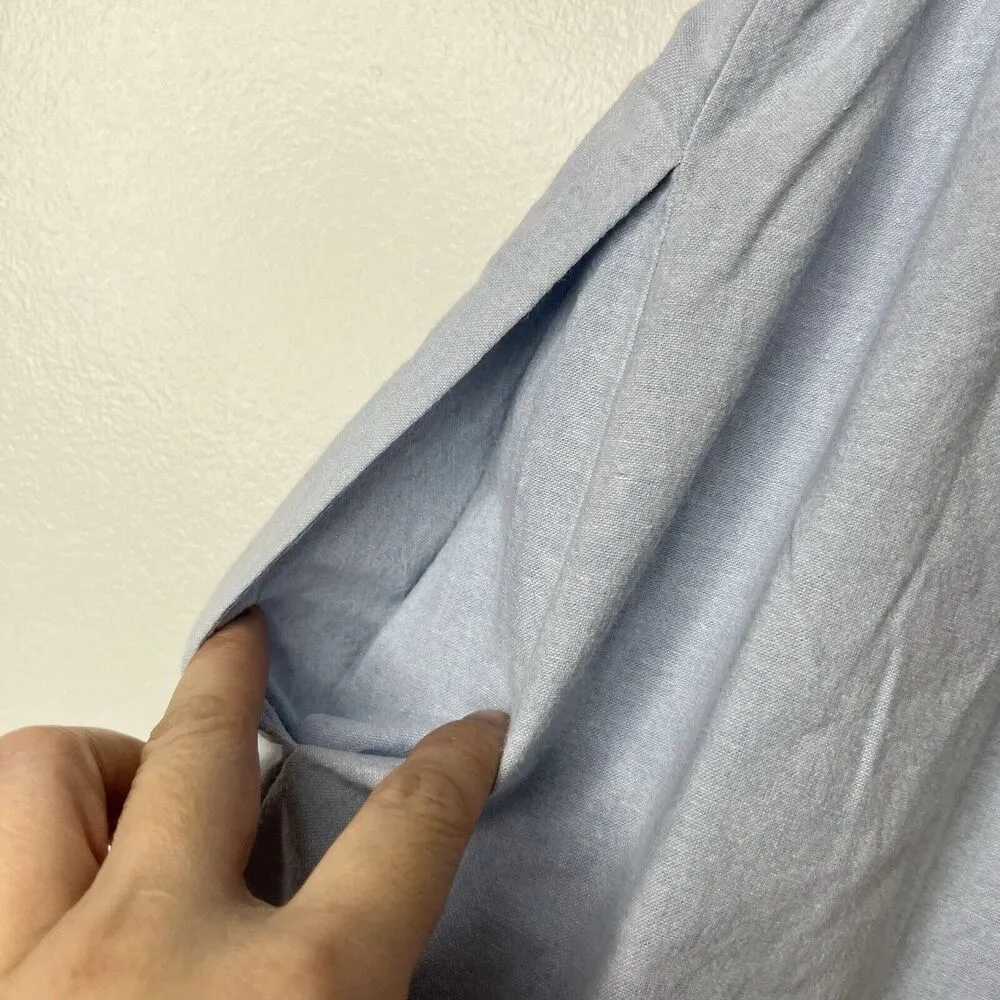 Vintage Peter Popovitch Shorts Womens Sz L Elastic Waistband Embroidered Pearl Blue Size L - Image 5