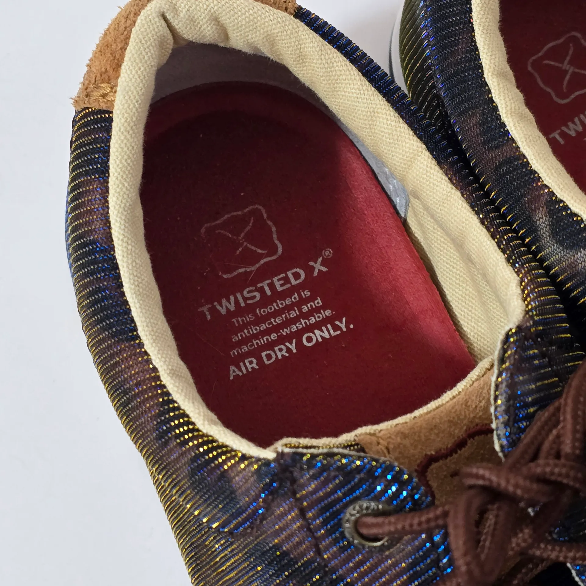 Twisted X Irridescent Leopard Casual Sneakers Moc Toe 6½ Bohemian Western - Image 7