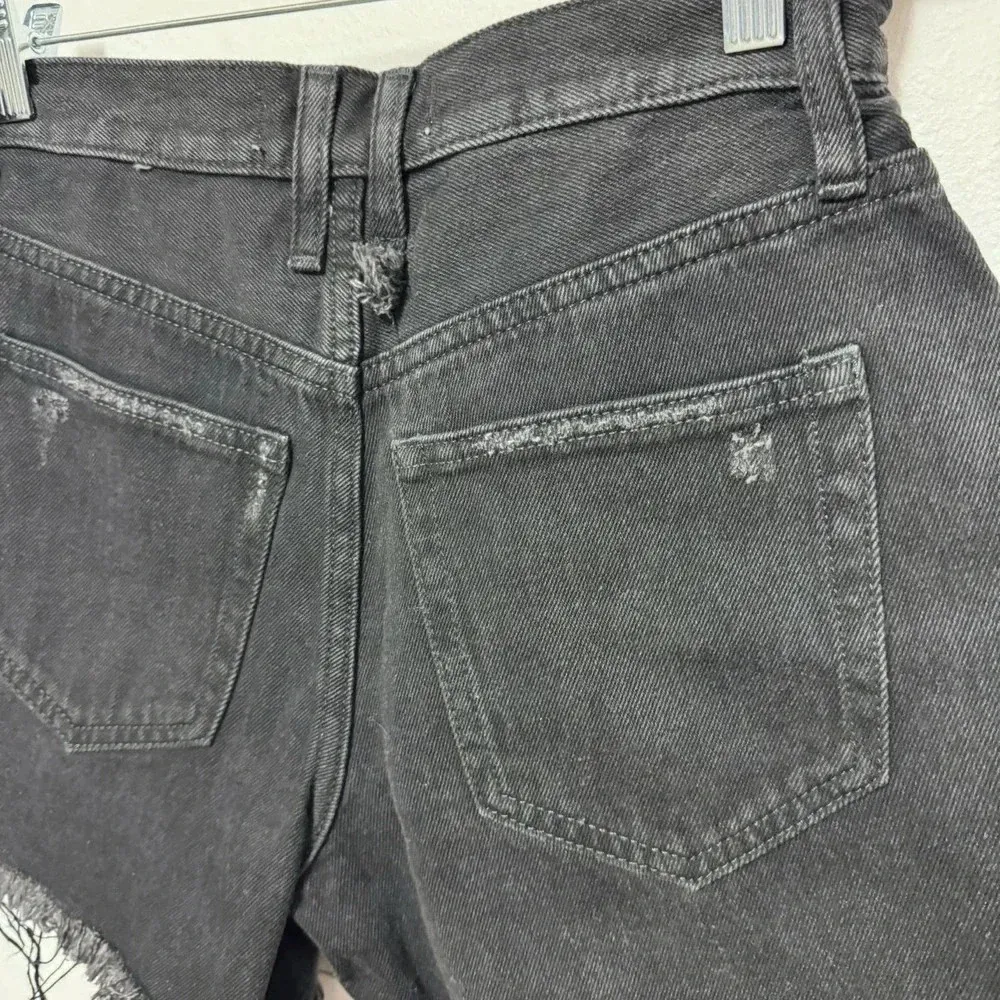 NWOT Free People We the Free Makai Cut-off Shorts - Black Denim Distressed - Image 9