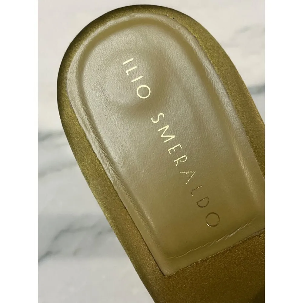 ILIO SMERALDO X Maeve Reilly Strappy Mules in Olive 40 With Box Womens High Heel Green Size 9 - Image 10