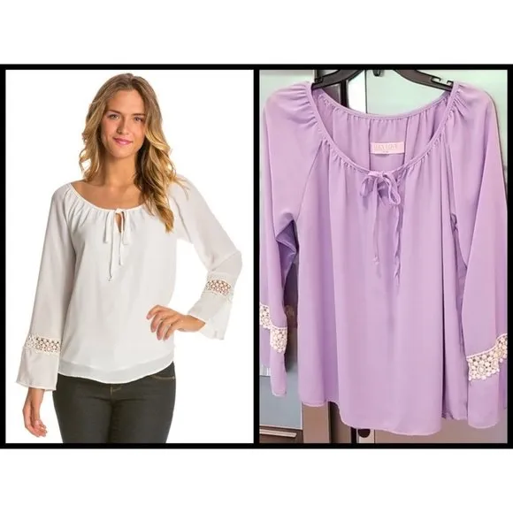 💕LUCY LOVE💕 Long Sleeve Blouse - Lavender Purple - Image 3