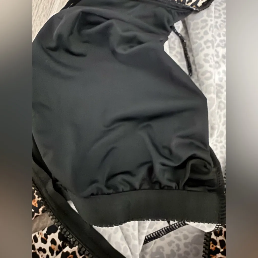 Betsey Johnson Leopard Print Long Sleeve Full Zipper Women's Rash Guard Size S - Image 6