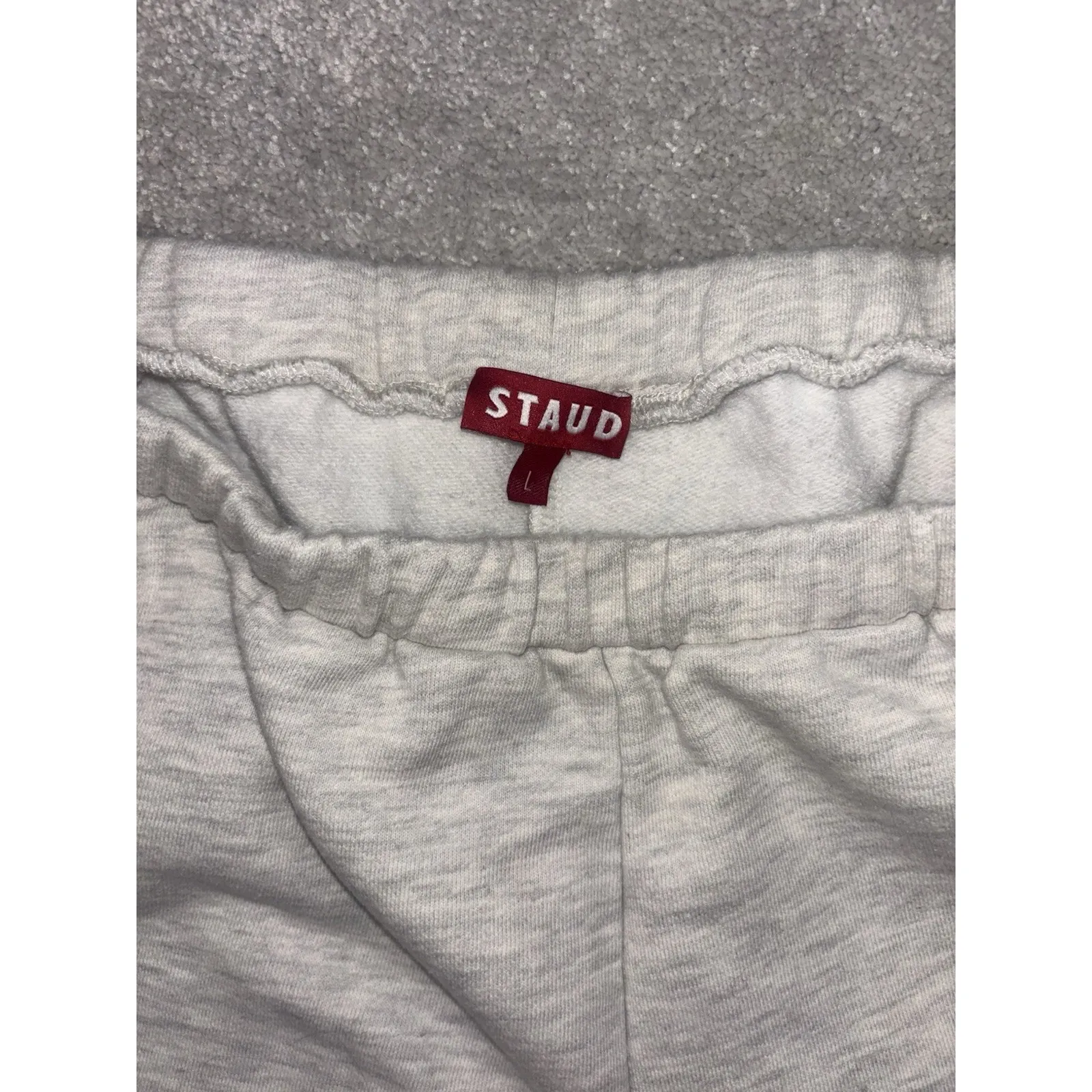 Staud Womens Cambrie Colorblock Side Stripe Sweatpants Size L Grey/Purple - Image 3