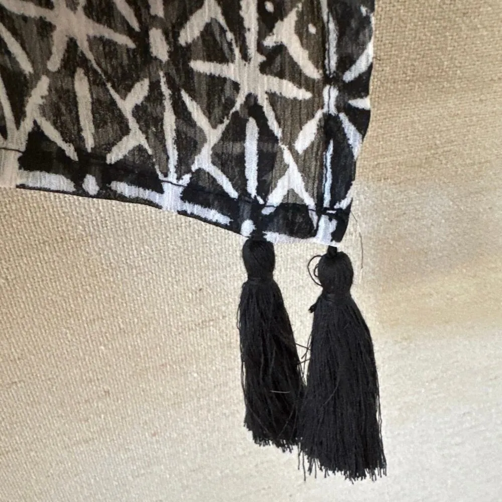 Kona Sol Small Oversized Striped Kimono Tribal Beach Swim Coverup Tunic Dress - Image 4