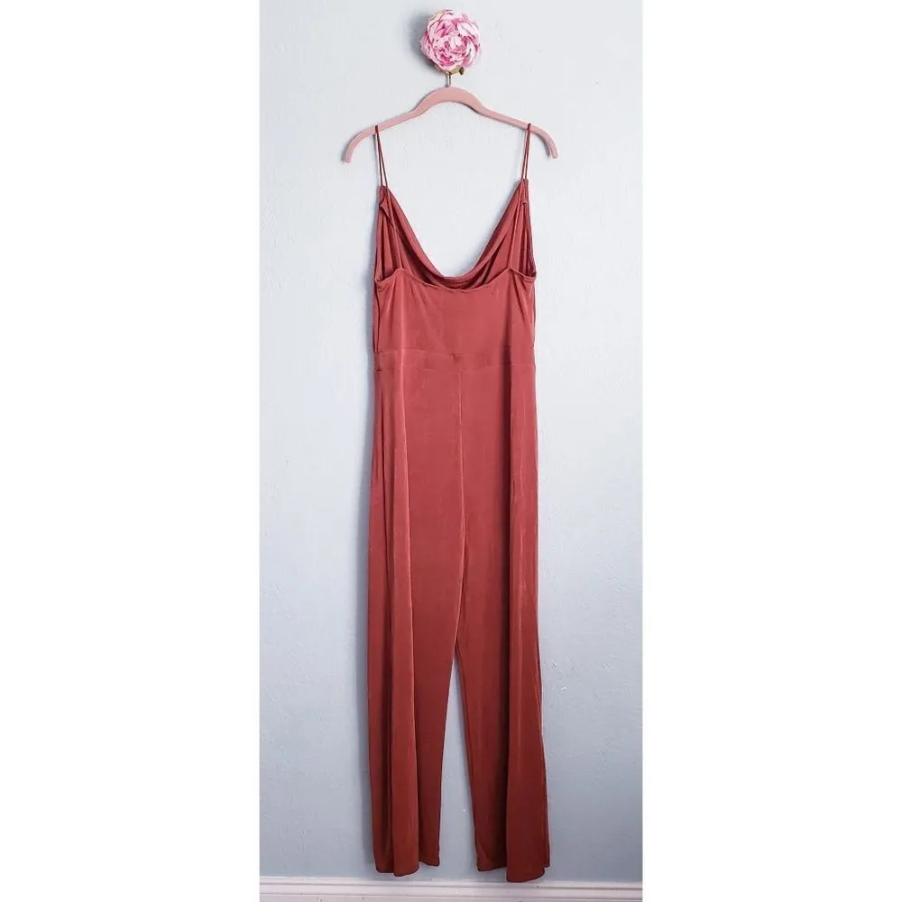 SHEIN‎ Rust Draped Front Cami Jumpsuit - Image 3