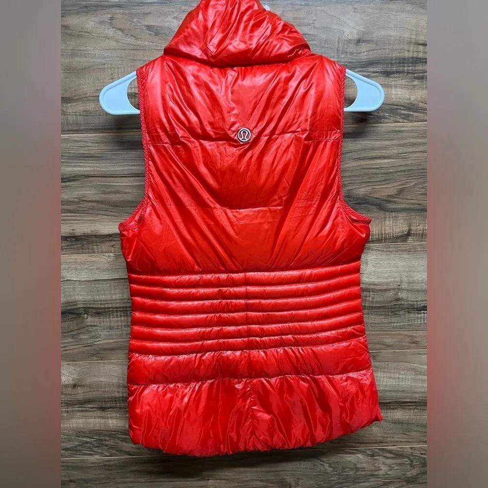 Like New Lululemon Fluffin Awesome Down Puffer Vest in Alarming Red 4 - Image 6