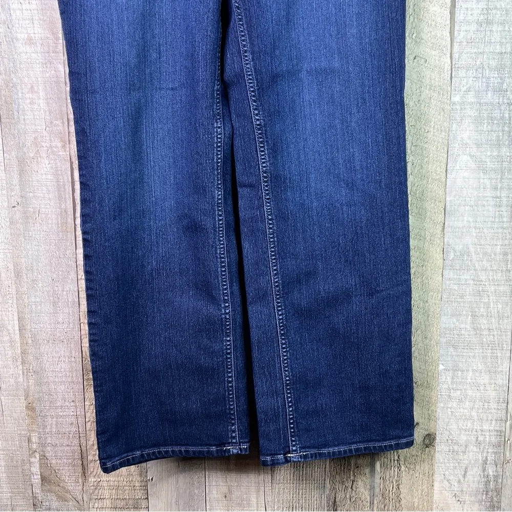 Riders By Lee Size 8 Petite Indigo MidRise Straight Leg Blue Denim Jeans - Image 4