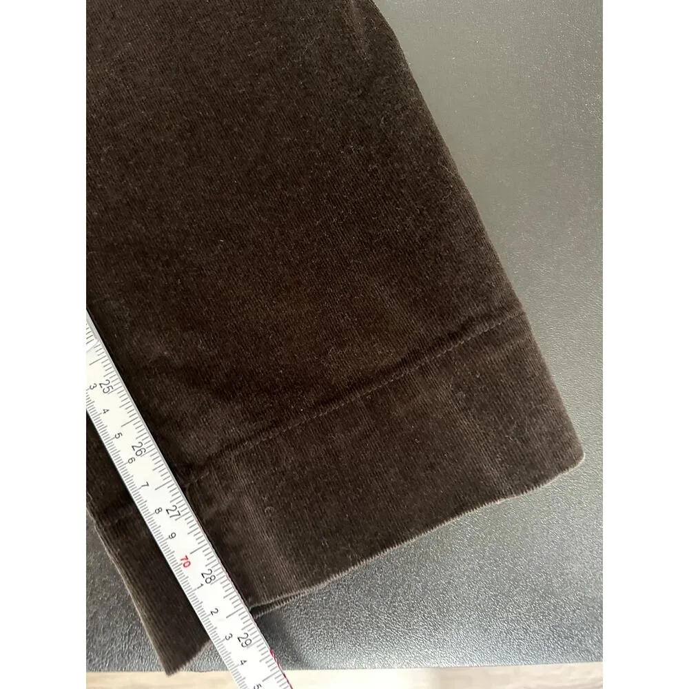 J. Jill Dark Brown Corduroy Cotton Blend Side Zip Pants Women's Size 12 - Image 10