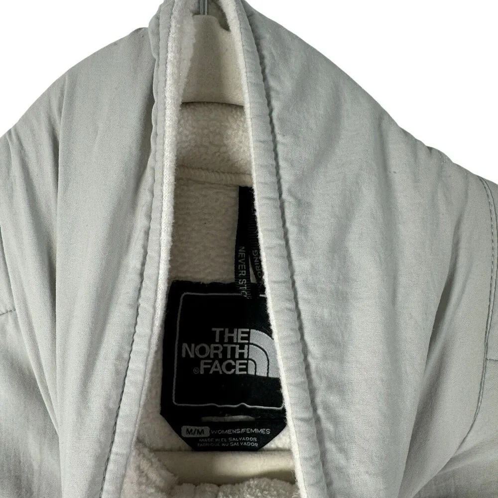 North Face ANLP White Denali Fleece Jacket Full Zip FLAW Womens Size Medium - Image 5