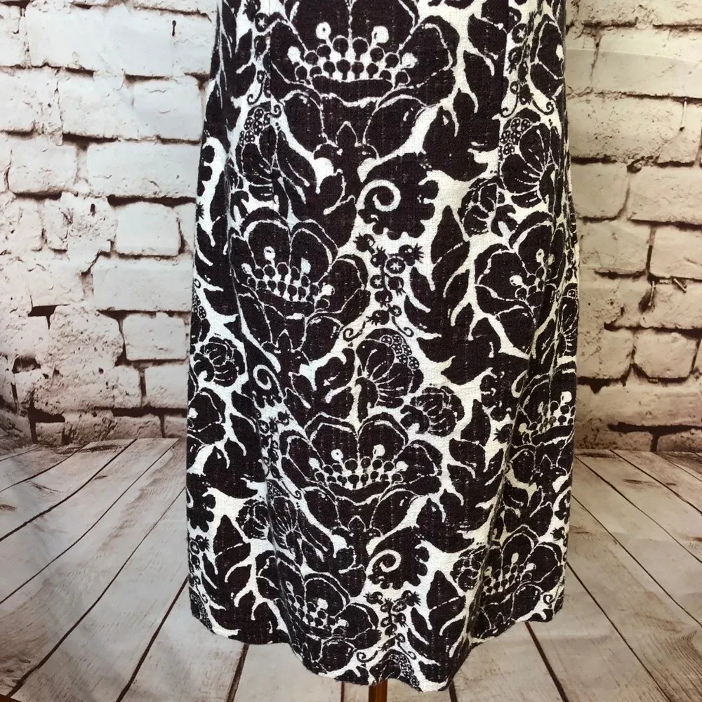 Trina Turk Brown and‎ White Floral Damask Dress - Image 4