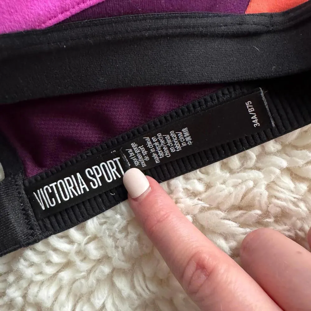 Victoria Sport Colorful Sports Bra - Size 34A - Image 3