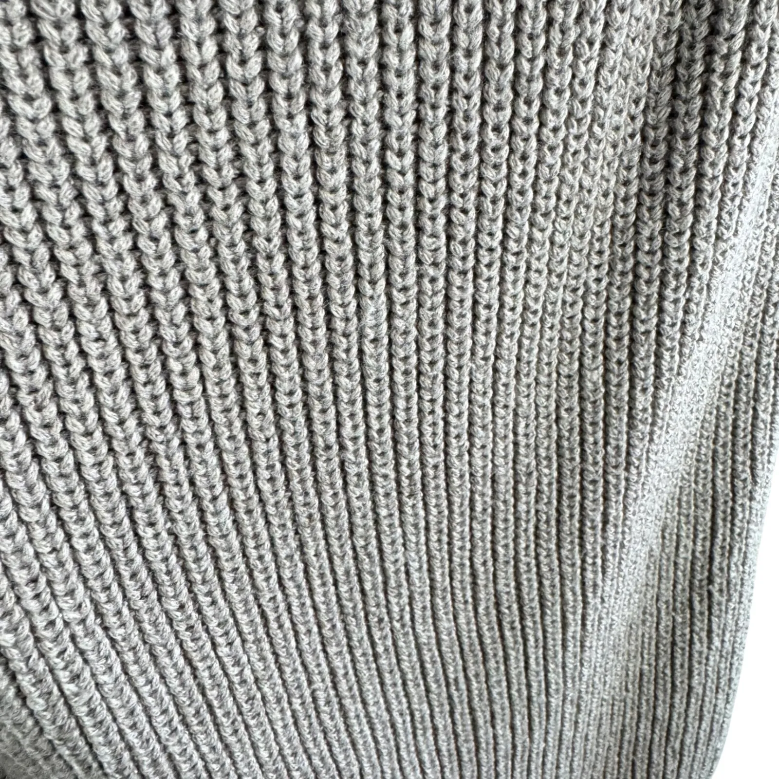 Lands End Tan Merino Wool Cowl Neck Chunky Sweater Scandi Minimal Neutral Medium - Image 3