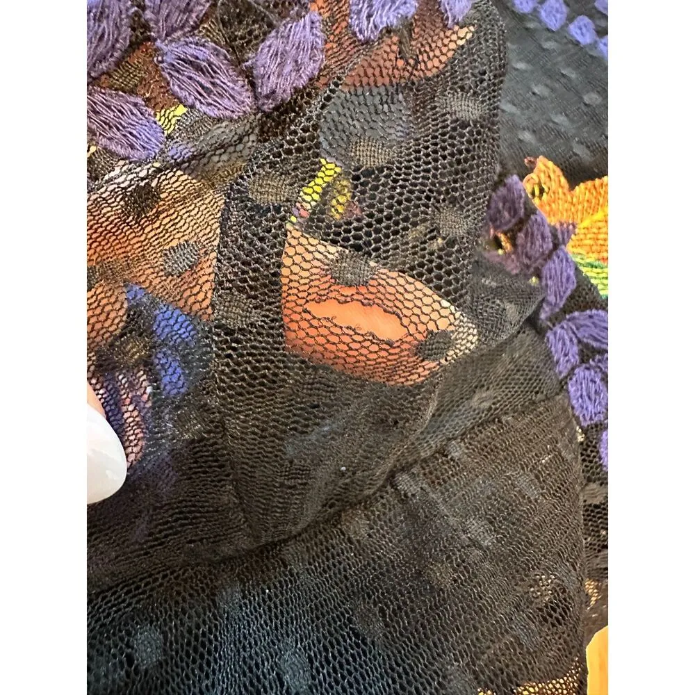 REVOLVE X ROCKY BARNES Cleobella Sheer Festival Midi Cooper Dress Size Small - Image 9