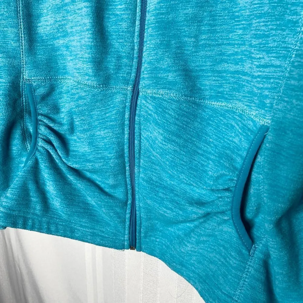 IZOD Peforman X Fleece Full Zip Up Jacket Blue XL Athletic Hiking Heathered - Image 5