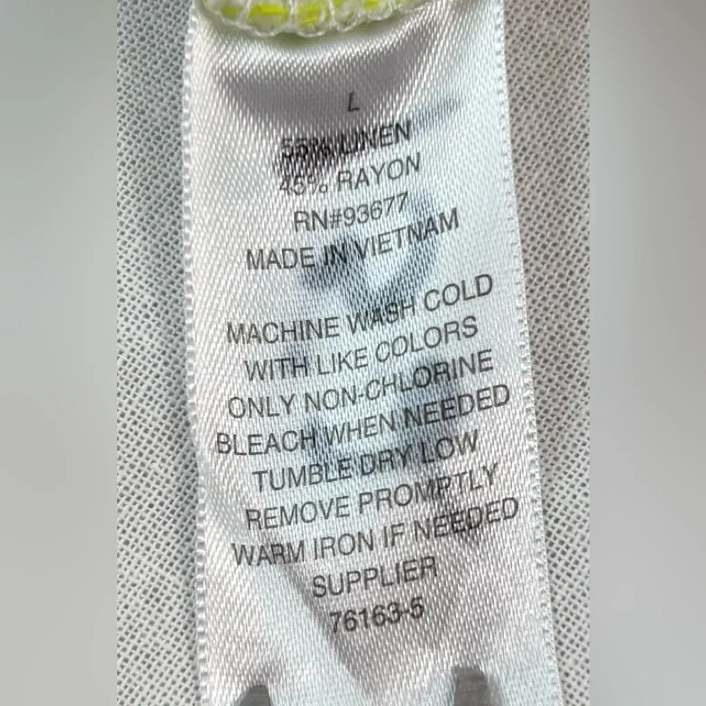 a.n.a L Linen Blend Beachcomber Striped Wide Leg Ankle Pants - Blue and Yellow - Image 7