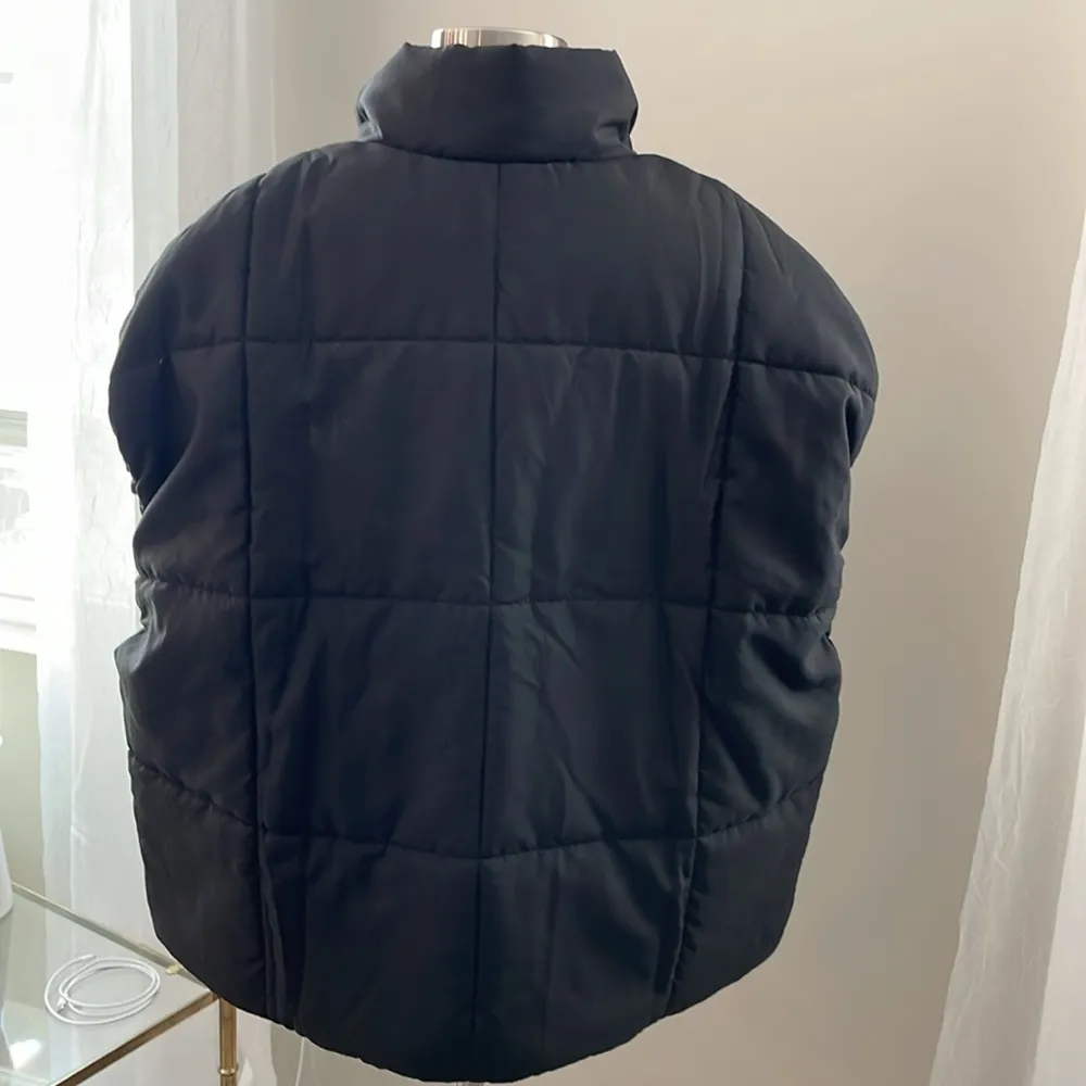 Sportswear Black Puffer Vest Therma-Fit Oversized FB7679-010 Women's M - Image 6