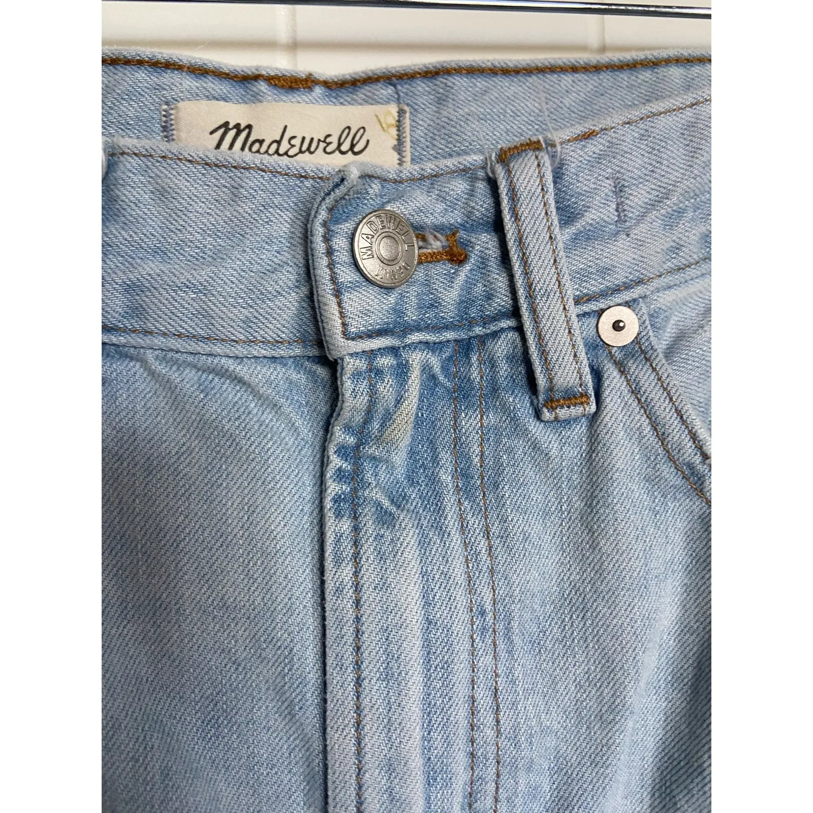 Madewell Womens Jeans Sz 27 Perfect Vintage Fitzgerald Wash Light Blue Mom‎ - Image 9