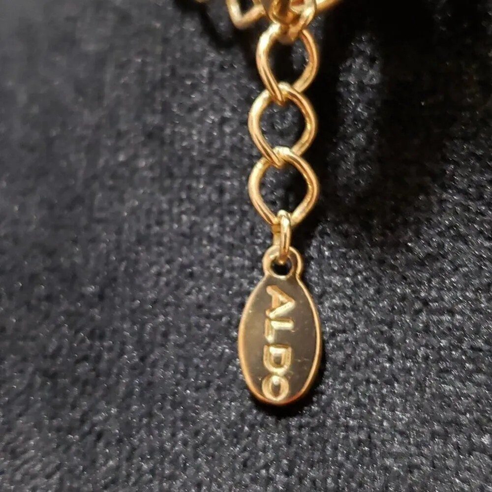 Aldo Womens Fashion Double Lines Gold Tone Choker Necklace with Lobster Clasp - Image 7