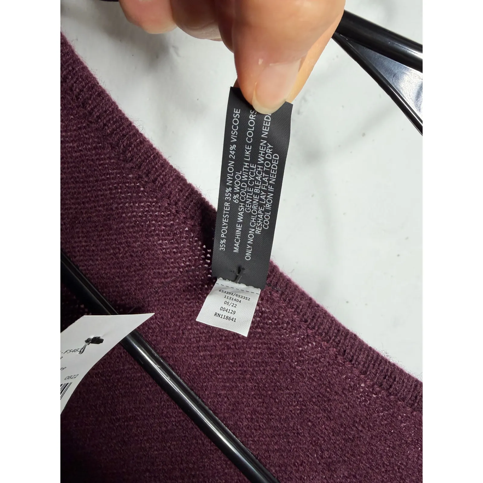 NEW Lane Bryant Poncho Scarf Cape 22/28 Womens Sweater Size 3X Burgundy - Image 5