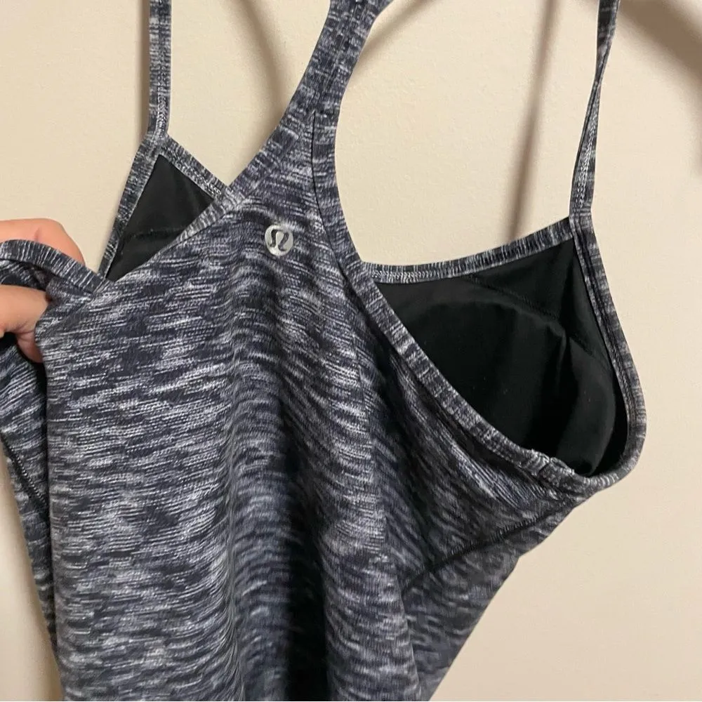 Lululemon Power Y Tank *Luon Dramatic Static White Black- Size 8 - Image 6