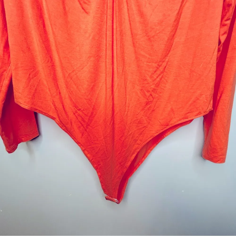 Eloquii Orange Gathered Bodysuit Size 18/20 NWT - Image 6