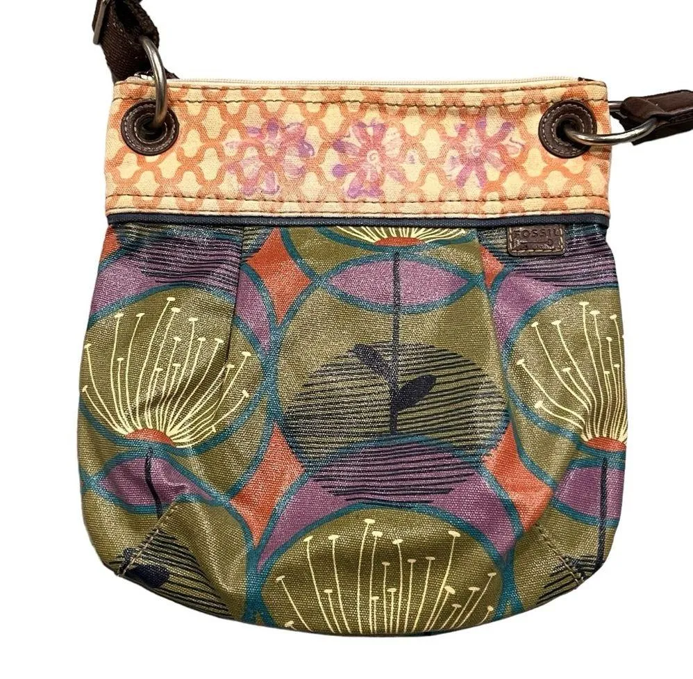 Fossil Key-per Coated Canvas Crossbody Purse Bag - Image 4