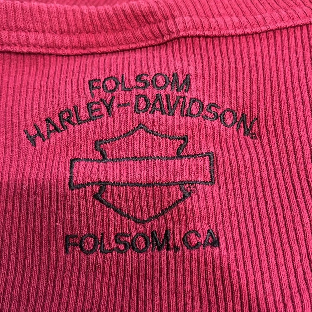 🎉Host Pick🎉 Harley Davidson burgundy snap front top. - Image 7