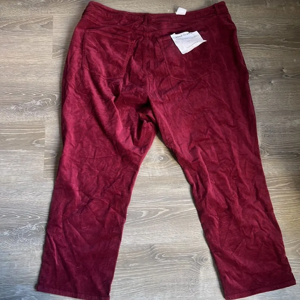 NEW Good American Plus Good Classic Corduroy Slim Straight Leg Pants - Image 3