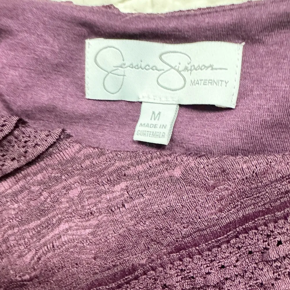 Jessica Simpson Dark Lace Ruffle Asymmetrical Dark Fairy Dark Coquette Purple M - Image 3