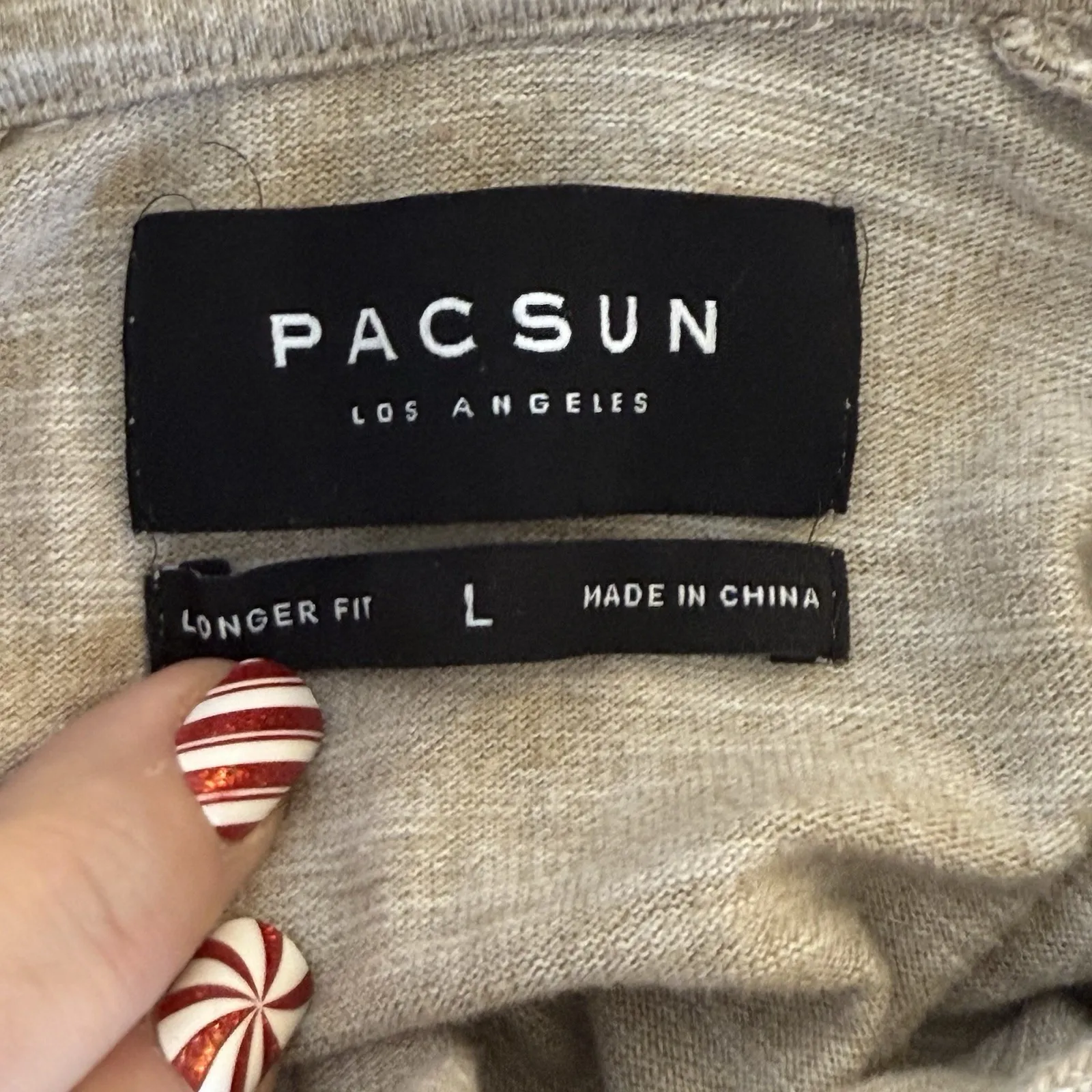 Pacsun Womens Beige Hoodie Sweatshirt Large Longer Fit Neutral Casual Tunic - Image 5