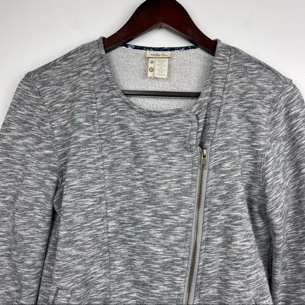 Matilda Jane Afternoon Drive Moto Jacket Women’s Size M Asymmetrical Zip - Image 5