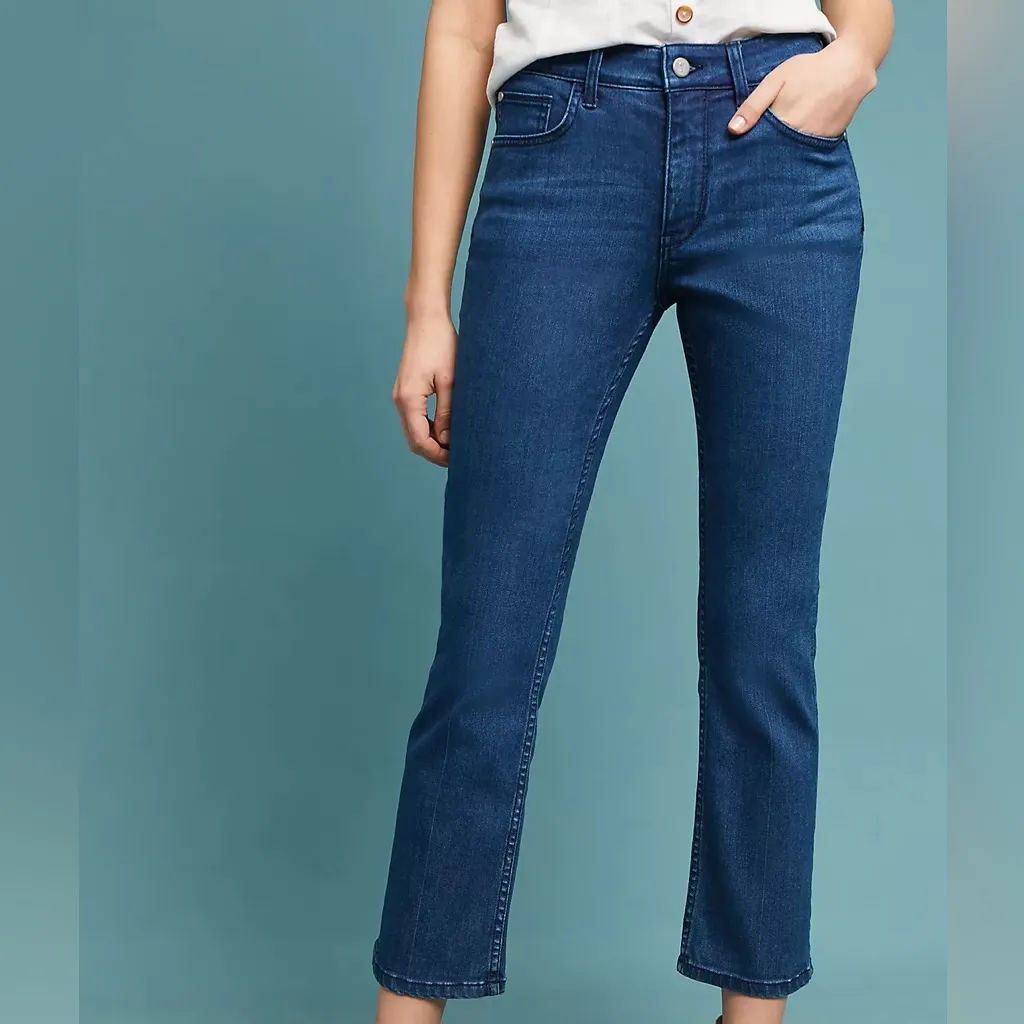 Pilcro for Anthropologie High Rise Bootcut Crop Denim Jeans - Image 2