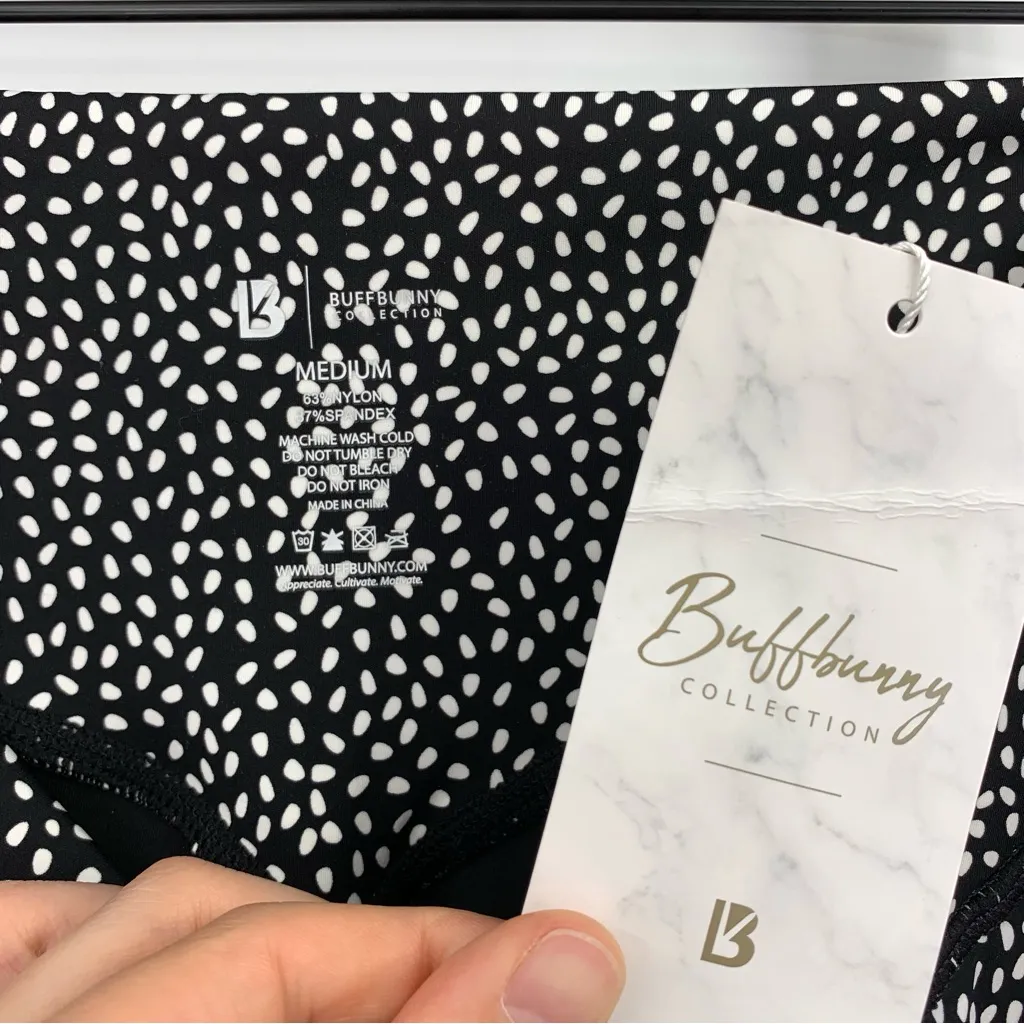 NWT BUFFBUNNY Succulent Skort Black White Polka Dot M Size M - Image 4