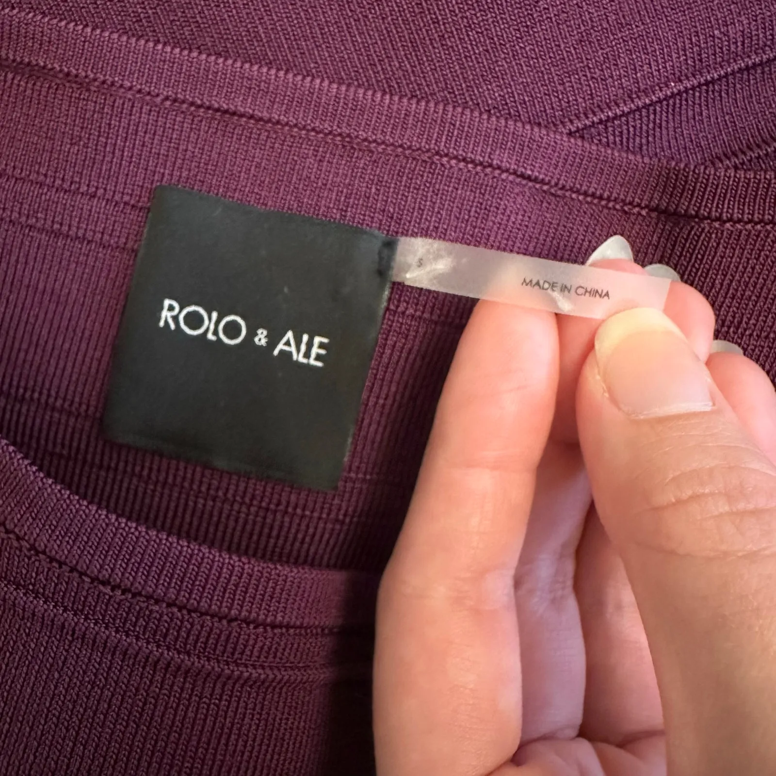 Rolo & Ale Plum‎ Bandage Bodycon Dress Women’s Small Long Sleeve Cocktail Party Red - Image 2