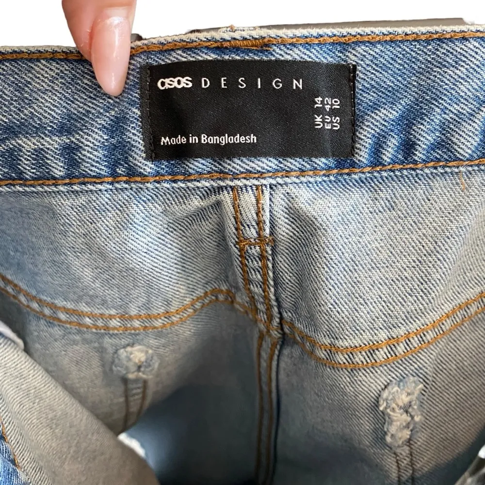 DESIGN Hourglass denim 'relaxed' shorts in midwash blue size 10 - Image 9