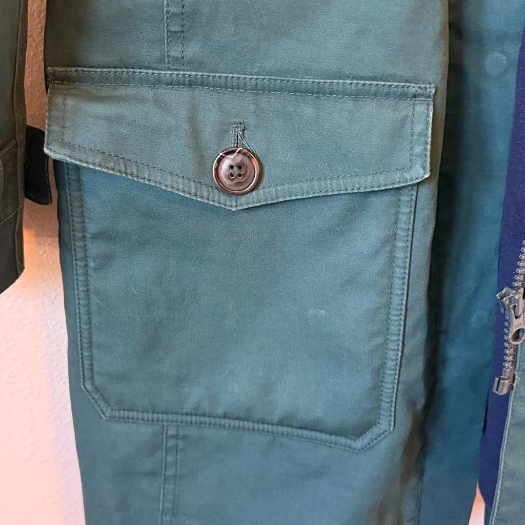 Boden Dark Teal Green Hooded Jacket Medium 8 Petite UK 12P Size 8P - Image 4