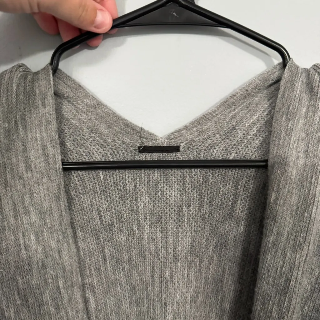 V.Frass Gray Open Front Poncho Sweater Shrug Women's One Size Fits Most - Image 5