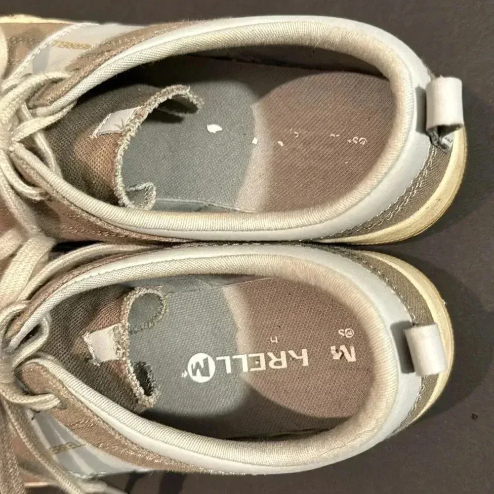 Merrell Putty Women’s Khaki/Green/Blue Canvas Sneakers size 9.5 - Image 7